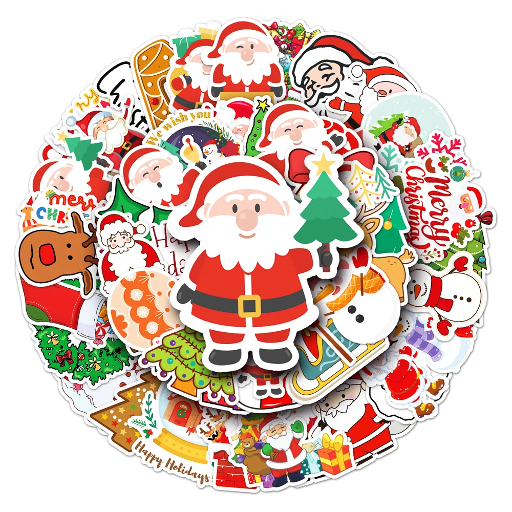 50pcs Creative Christmas Cartoon Sticker DIY Decorative Laptop iPad Waterproof Sticker
50pcs Creative Christmas Cartoon Sticker DIY Decorative Laptop iPad Waterproof Sticker