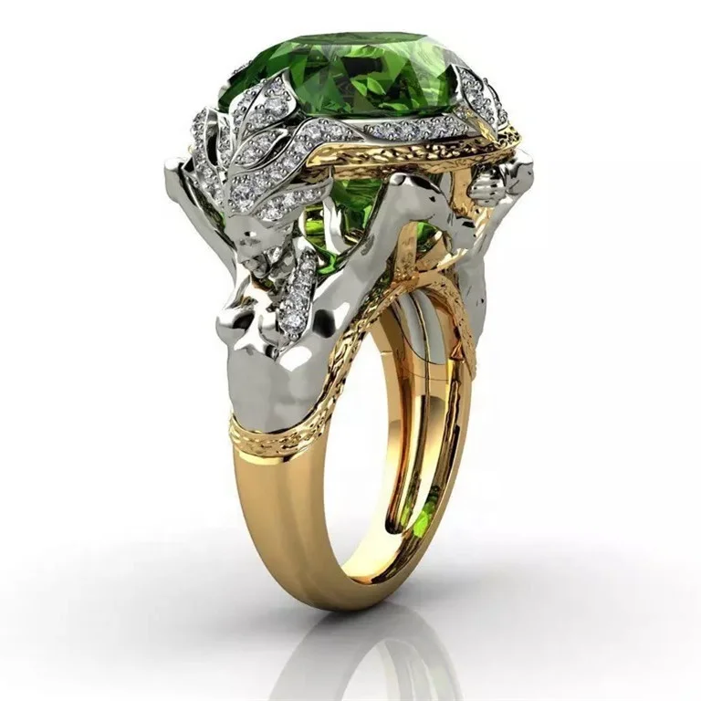 Luxury Mermaid Ring Green Oval Zircon Rings for Women Wedding Party Fine Jewelry Anniversary Gifts
Luxury Mermaid Ring Green Oval Zircon Rings for Women Wedding Party Fine Jewelry Anniversary Gifts