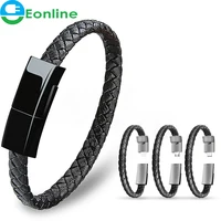 

22.5CM ZINC leather cable for Samsung S8 LG G5 G6 V30 Macbook Candy bracelet Type C 2.4A USB C Mobile Phone Bracelet Cable