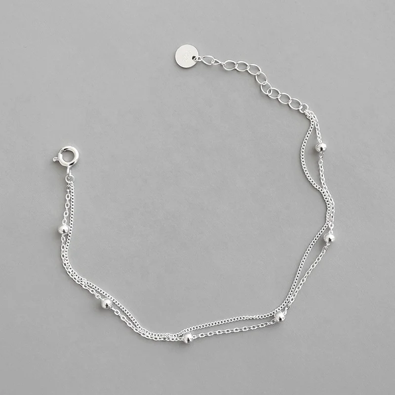 NewSB42 fashion double layers link chain bracelet diy custom fashion accessories 925 silver bracelet
NewSB42 fashion double layers link chain bracelet diy custom fashion accessories 925 silver bracelet