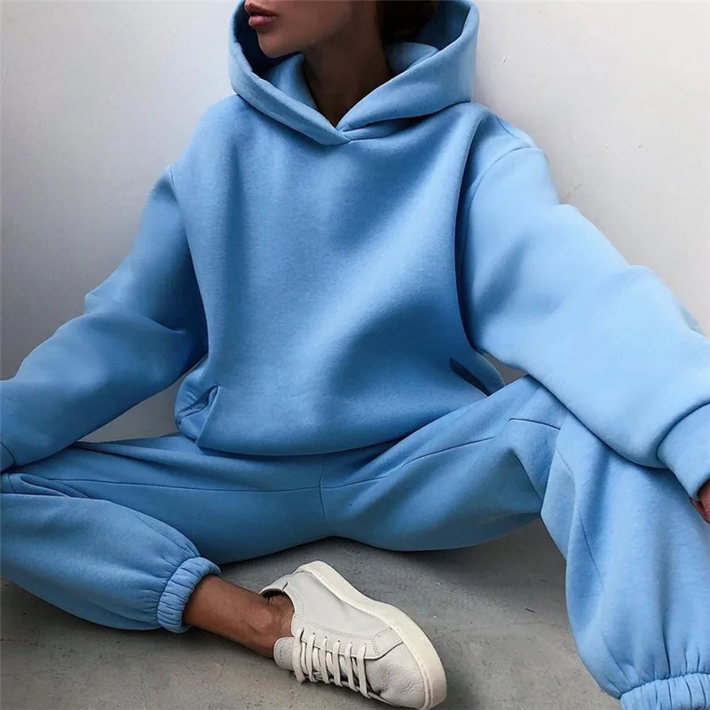 GHX4434 High Quality Plain Loose 2 Piece Sweat Suit Hoodie Pullover Sweatshirt And Sweatpants Women Jogger Pants Set
GHX4434 High Quality Plain Loose 2 Piece Sweat Suit Hoodie Pullover Sweatshirt And Sweatpants Women Jogger Pants Set
