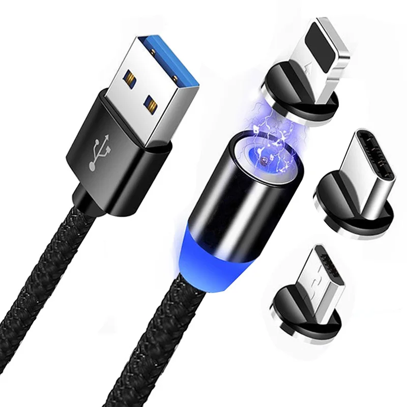Phone accessories 360 Degree Magnetic Charging Cable 2.4A Fast Charger Magnetic USB cable for Micro Type C i-product, Black/red
Phone accessories 360 Degree Magnetic Charging Cable 2.4A Fast Charger Magnetic USB cable for Micro Type C i-product, Black/red