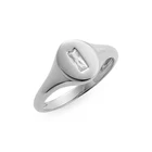 Zirconia Ring Rings 925 Silver Rings Signet 925 Silver Fashion Fine Jewelry Baguette Cubic Zirconia Signet Ring