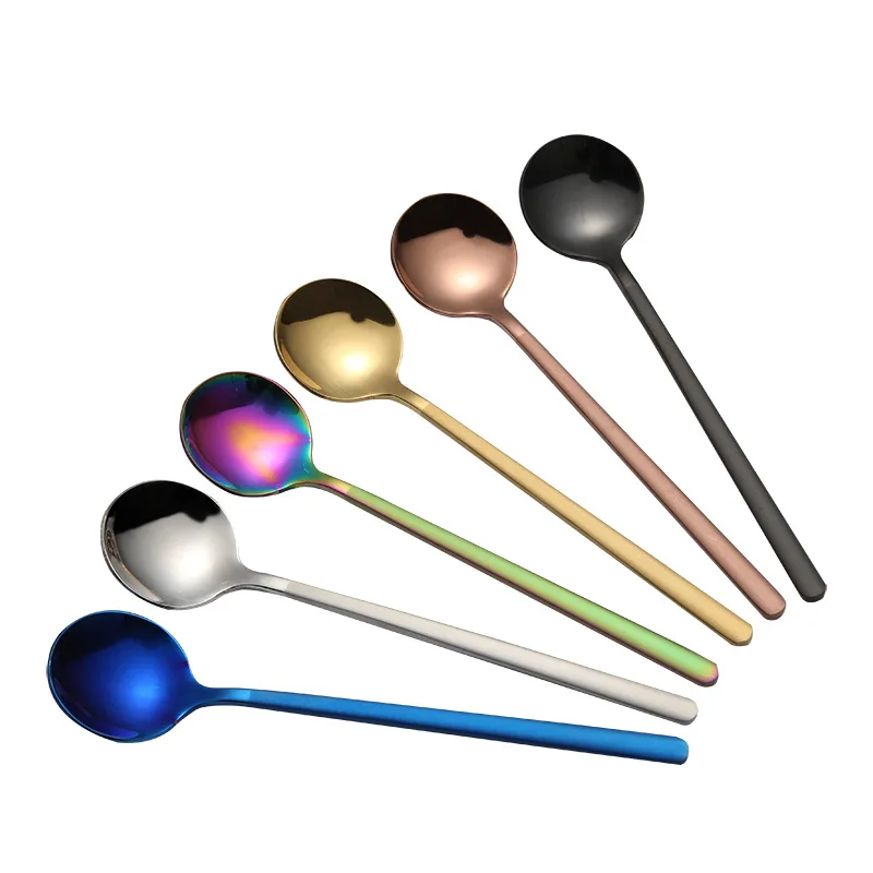 Hot Selling Kitchen Tableware Spoon Dining Round Shape Coffee Stainless Steel Coffee Spoon, Black/silver/gold/rose gold/blue/purple
Hot Selling Kitchen Tableware Spoon Dining Round Shape Coffee Stainless Steel Coffee Spoon, Black/silver/gold/rose gold/blue/purple