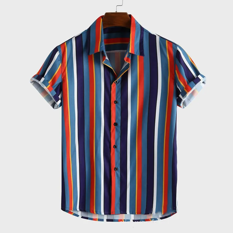 2020 New design custom button up striped short sleeve men hawaiian aloha shirts for men
2020 New design custom button up striped short sleeve men hawaiian aloha shirts for men