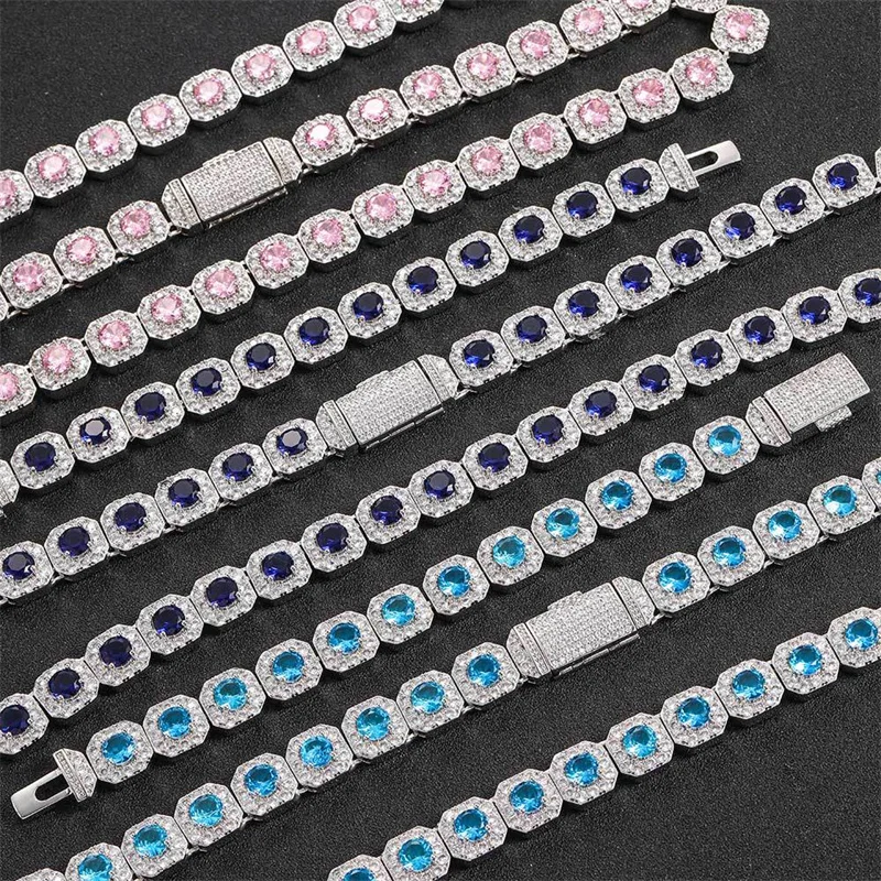 Luxuriy Hip Hop Jewelry 12mm Colorful Cubic Zirconia Choker Cuban Link Chain Clustered Tennis Chain Necklace For Men
Luxuriy Hip Hop Jewelry 12mm Colorful Cubic Zirconia Choker Cuban Link Chain Clustered Tennis Chain Necklace For Men
