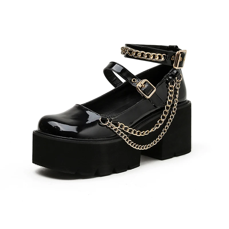 Latest Woman Pumps Girls Cute Cosplay Block round toe chain wedge Heels platform Buckle Ankle strap shoes Women, White , black, yellow, green, red, orange
Latest Woman Pumps Girls Cute Cosplay Block round toe chain wedge Heels platform Buckle Ankle strap shoes Women, White , black, yellow, green, red, orange