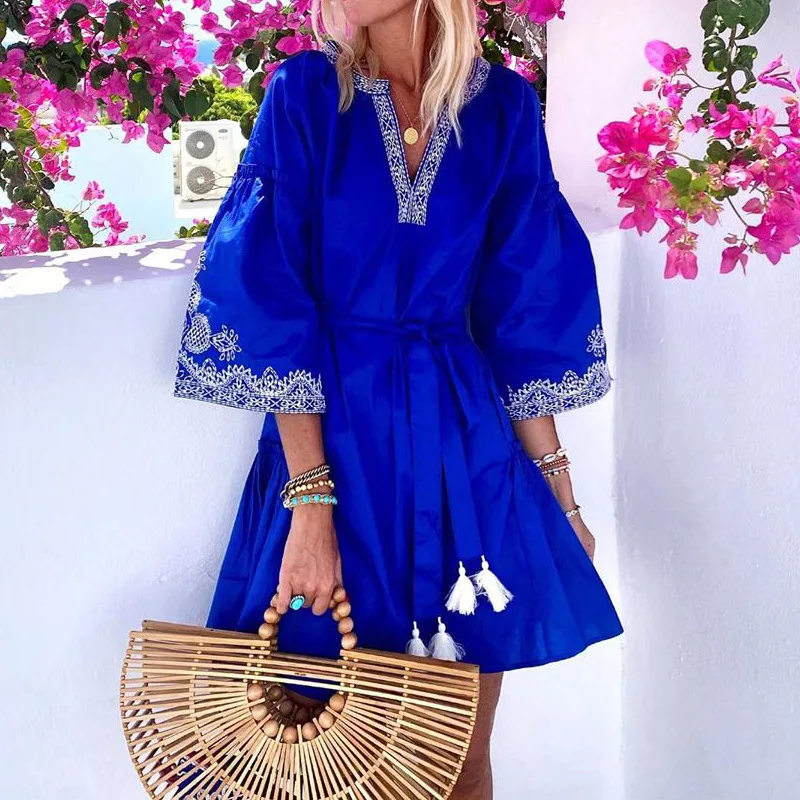 Summer latest Mexican embroidered linen dress women ethnic blouse vintage clothing high quality, Shown
Summer latest Mexican embroidered linen dress women ethnic blouse vintage clothing high quality, Shown