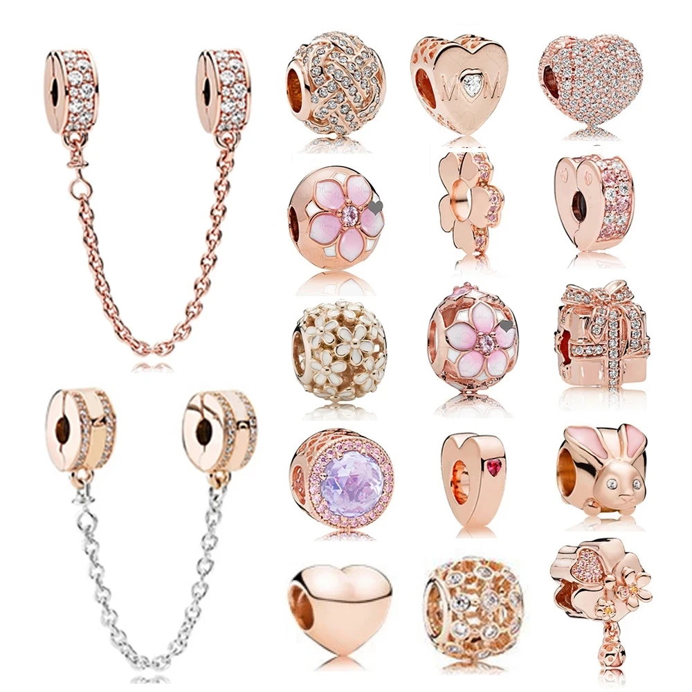 2021 NEW 100% 925 Sterling Silver 1:1 Authentic Charm Rose Gold Daisies Heart-Shaped Rabbit Beaded Safety Clip Safety Chain
2021 NEW 100% 925 Sterling Silver 1:1 Authentic Charm Rose Gold Daisies Heart-Shaped Rabbit Beaded Safety Clip Safety Chain