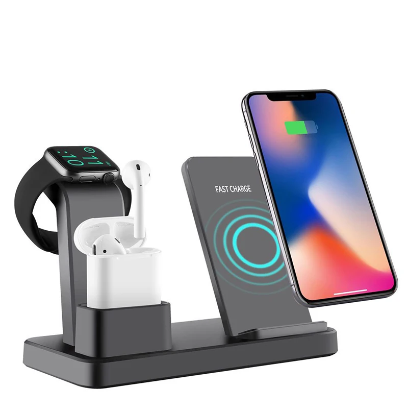 new products 2020 wireless charging docking station 3 in 1 wireless charger for phone watch earphone, White black
new products 2020 wireless charging docking station 3 in 1 wireless charger for phone watch earphone, White black