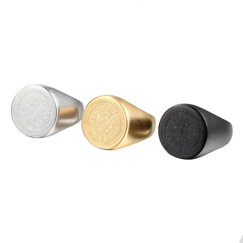 Summer New Stainless Steel Man Custom Signet Ring With Engraved Compass Ring For Gift Vintage Wholesale Jewelry
Summer New Stainless Steel Man Custom Signet Ring With Engraved Compass Ring For Gift Vintage Wholesale Jewelry