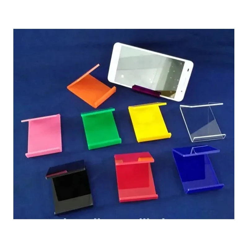 Premium Factory Vertical or Horizontal Colored Acrylic Cell Phone Stand Clear Acrylic Phone Holder