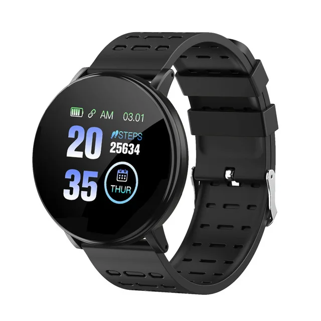 

Round Sport Smart Watch Bracelet Blood Pressure Heart Rate Wristband 119Plus Smart Watch Fitness Tracker Waterproof, Multiple colors