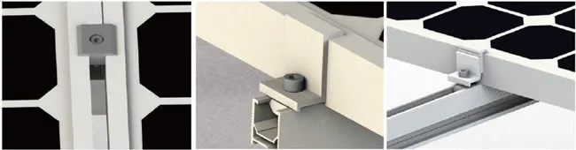 Aluminum Solar Mounting PV End Clamp Installation Way Aluminum Solar Mounting PV End Clamp Installation Way