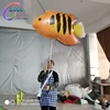 Hand-held pole inflatable walking fish costume Inflatable puppet fish