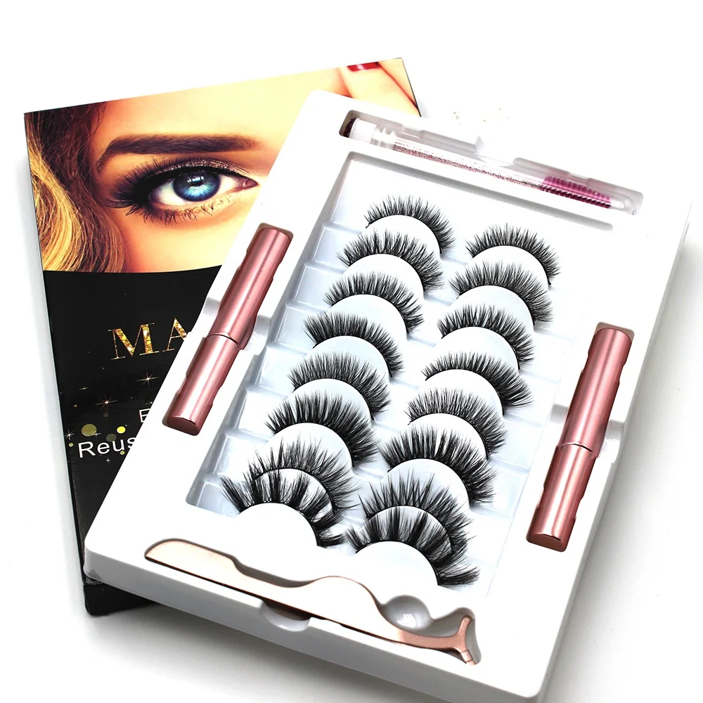 Reusable 3D Silk Lashes High Quality Magnet Lashes Korea Lashes With Eyeliner, Black
Reusable 3D Silk Lashes High Quality Magnet Lashes Korea Lashes With Eyeliner, Black