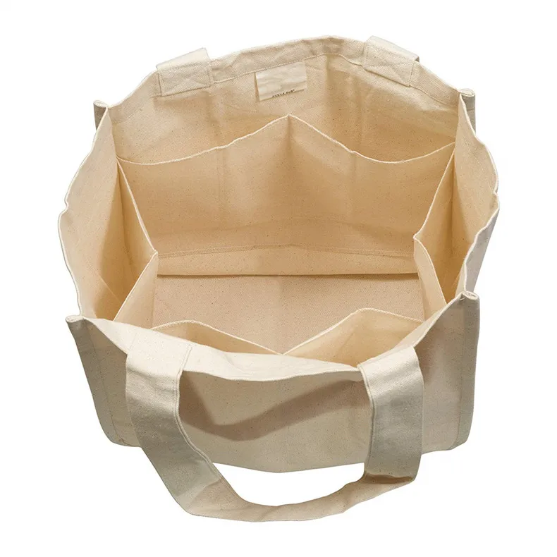 Custom 6 Pocket with Bottle Sleeves Grocery Organic Cotton Canvas Shopping Bags, Customized color
Custom 6 Pocket with Bottle Sleeves Grocery Organic Cotton Canvas Shopping Bags, Customized color