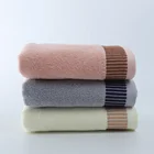 Stripe 100% Cotton Towel 100 Towels 100% Cotton Face Towel Hotel Home Customized Soft Touch Hot Sale from China