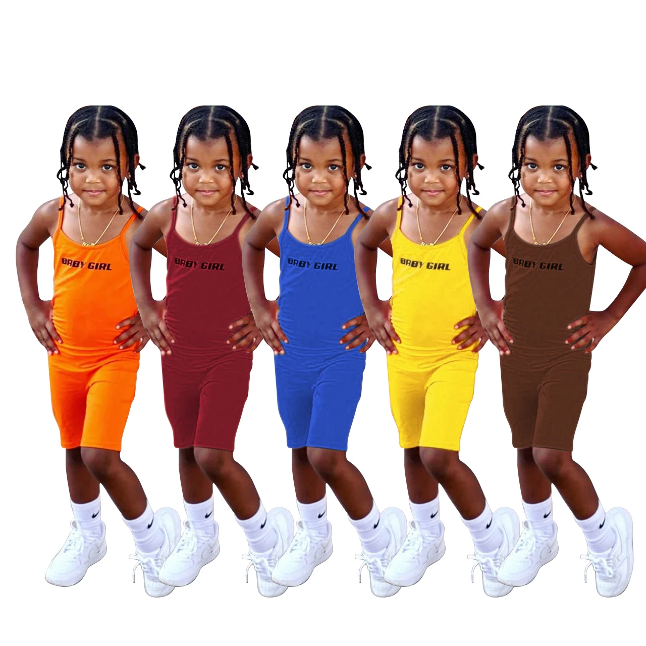 MS028-2021 New Kids Summer Girl Cute Jumpsuit Orange Child Sling Letter Printing Sports Outer Wear, Orange,winered,blue,yellow,brown
MS028-2021 New Kids Summer Girl Cute Jumpsuit Orange Child Sling Letter Printing Sports Outer Wear, Orange,winered,blue,yellow,brown