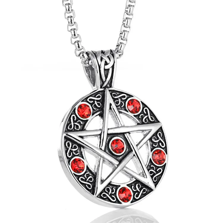 Titanium Steel Pentagram Necklace European and American Fashion Jewelry Personality Stainless Steel Diamond Pendant
Titanium Steel Pentagram Necklace European and American Fashion Jewelry Personality Stainless Steel Diamond Pendant