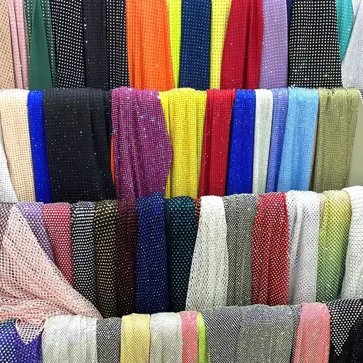 S458 New Arrival Elastic diamond fabric Rhinestone Mesh Fabric Sparkling crystal mesh fabric
S458 New Arrival Elastic diamond fabric Rhinestone Mesh Fabric Sparkling crystal mesh fabric
