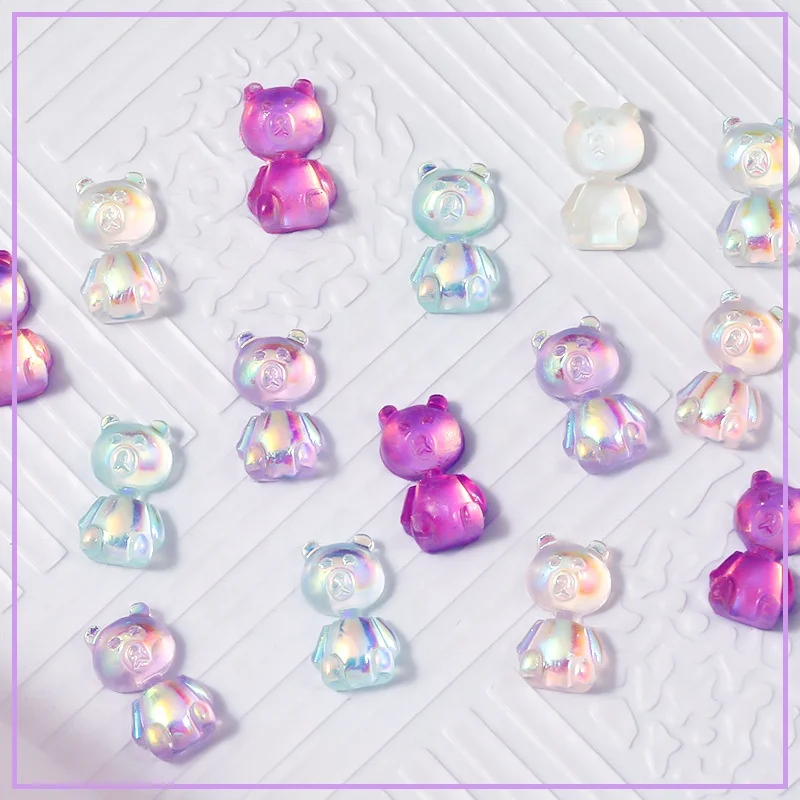 Paso Sico 10pcs/bag Wholesale Resin Cute Bear AB Shiny Magic Color DIY 3D Nail Art Decoration for Jewelry Charms
Paso Sico 10pcs/bag Wholesale Resin Cute Bear AB Shiny Magic Color DIY 3D Nail Art Decoration for Jewelry Charms