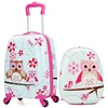 Custom Cartoon ABS Travel School Carry On Trolley Print Baby Children Kids Luggage Bag Suitcase for Girls