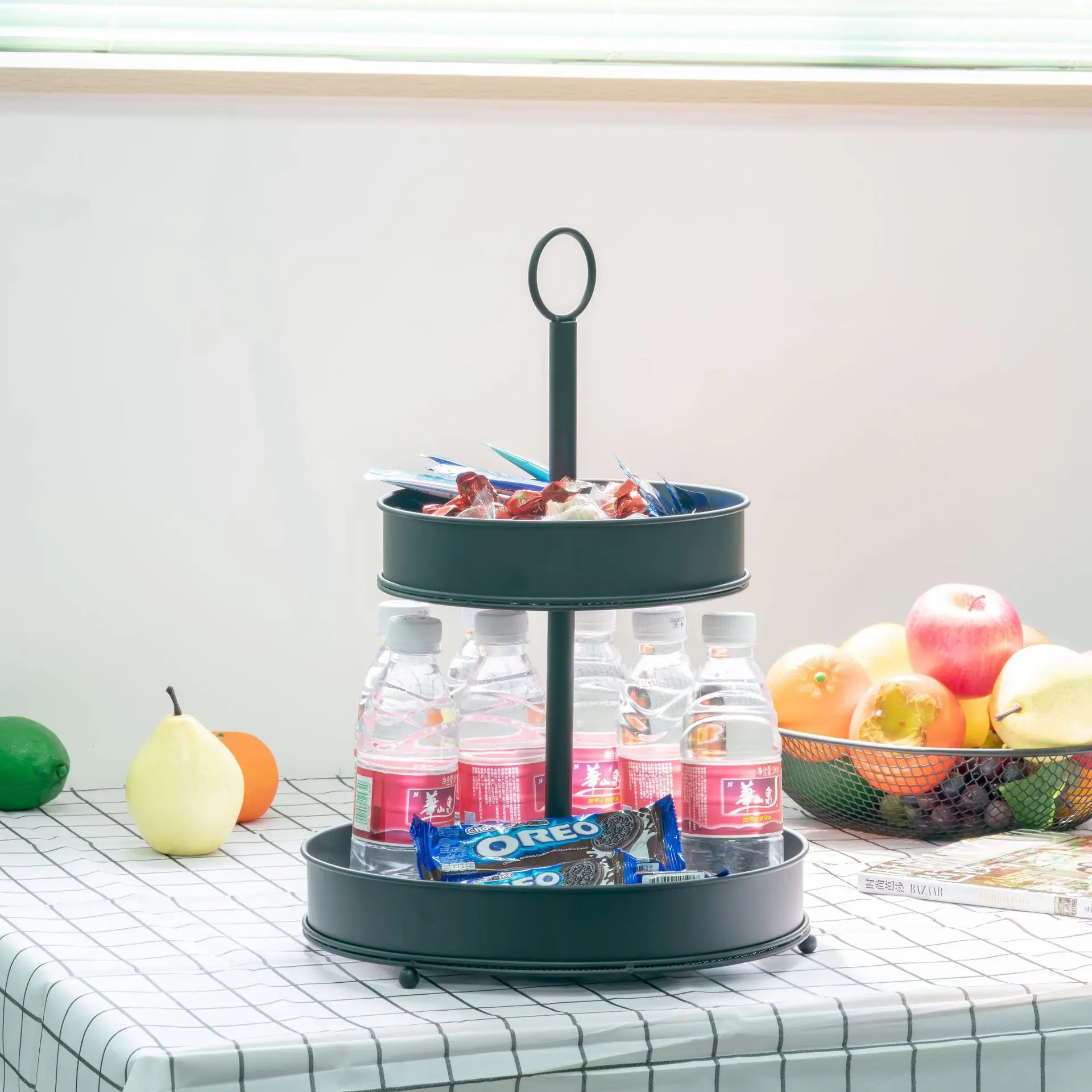 ORR071 Wholesale Custom 2 Tier Folding Metal Iron Wire Vegetable Fruit Basket Display Stand, Black
ORR071 Wholesale Custom 2 Tier Folding Metal Iron Wire Vegetable Fruit Basket Display Stand, Black