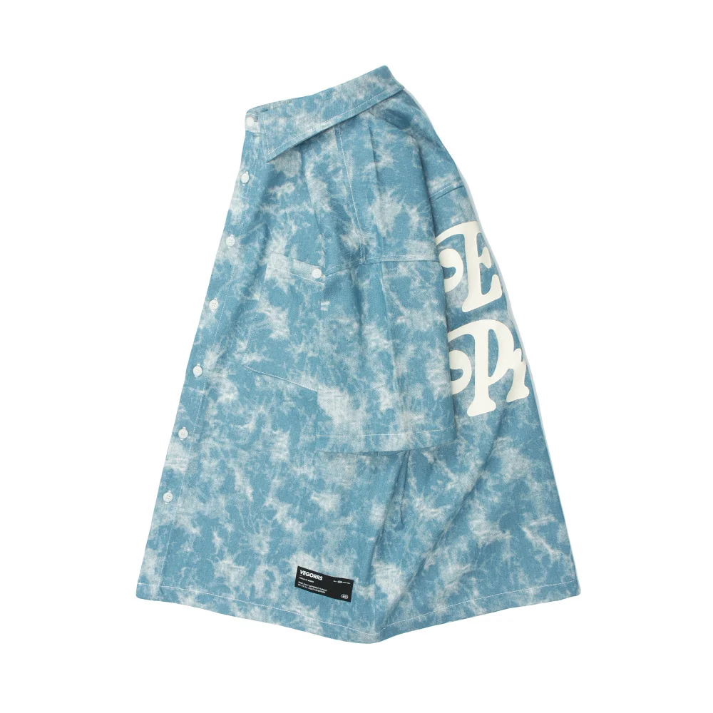Wholesale latest washed denim jean Design Fashion Loose Denim Shirt Blue Short Sleeve Streetwear
Wholesale latest washed denim jean Design Fashion Loose Denim Shirt Blue Short Sleeve Streetwear