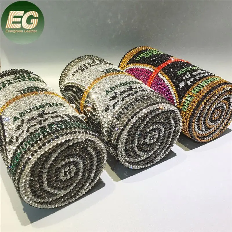 LEB1361 Fashion bling diamond rhinestone evening bags women wedding roll box 100 dollar bill crystal money bag clutch purse, Colorful,silver&green;silver&silver
LEB1361 Fashion bling diamond rhinestone evening bags women wedding roll box 100 dollar bill crystal money bag clutch purse, Colorful,silver&green;silver&silver