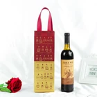 Hand Bag Portable Print Non Woven Wine Fabric Hand Bag Insulated