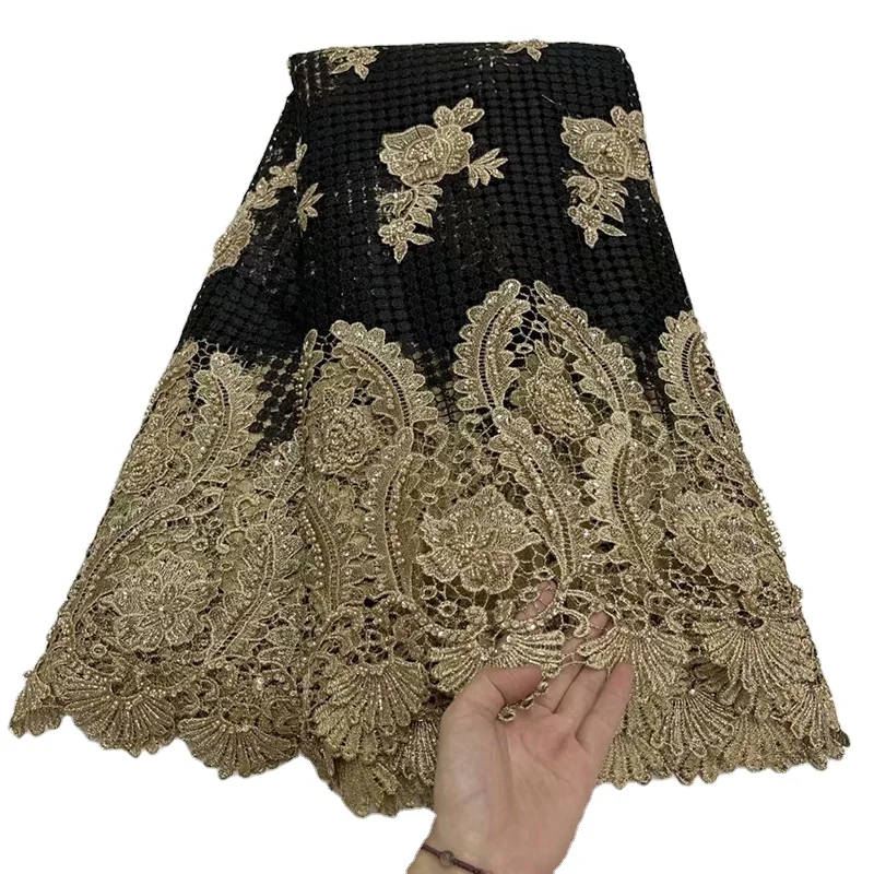 Hot Sell Guipure Beads Lace Fabrics Heavy Embroidery French Cord Lace Beautiful Women Dress Lace
Hot Sell Guipure Beads Lace Fabrics Heavy Embroidery French Cord Lace Beautiful Women Dress Lace
