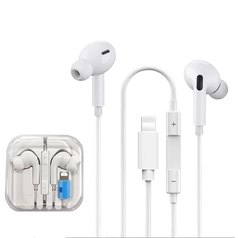 High quality and sound qual In ear Gamer Headphone BT Connection Lighting 8 Pin Earphone Wired for iPhone 6/7/8/X/11/12 pro max, White
High quality and sound qual In ear Gamer Headphone BT Connection Lighting 8 Pin Earphone Wired for iPhone 6/7/8/X/11/12 pro max, White