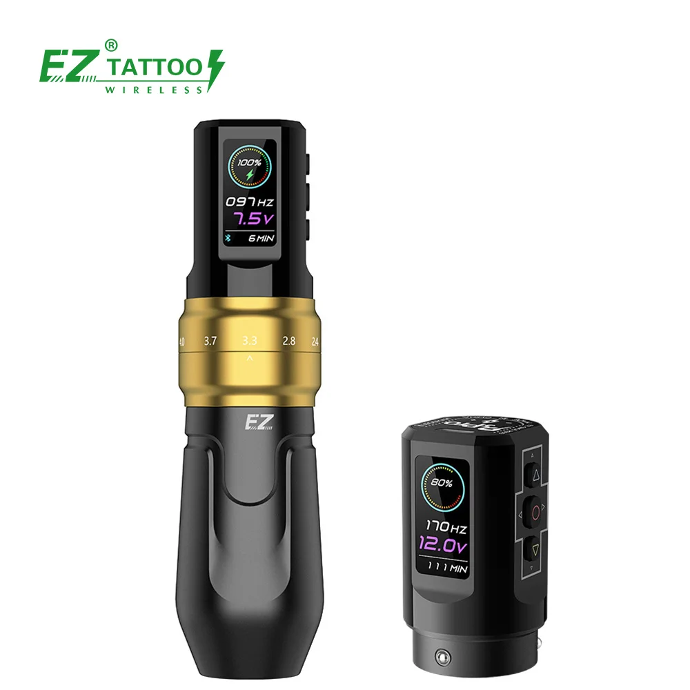 

EZ Tattoo P3 PRO 2 batteries Matte Permanent Tattoo Machine Wireless Tattoo Machine pen with Adjustable Stroke and App Function