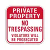 EONBON private property no trespassing sign