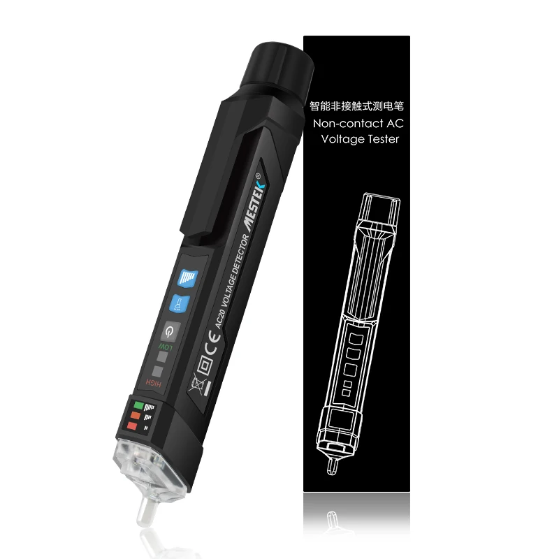 Tested by Intertek Digital socket wall ac power socket voltage detector sensor Voltage Tester pen measuring voltage 12-1000v
Tested by Intertek Digital socket wall ac power socket voltage detector sensor Voltage Tester pen measuring voltage 12-1000v