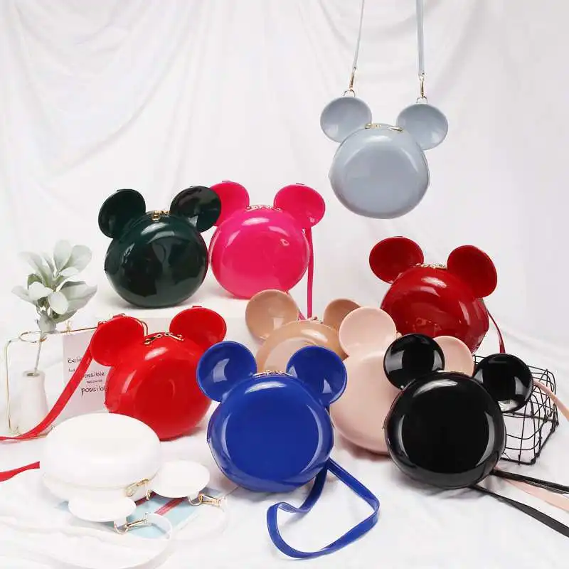 women jelly bag handbag colorful candy color round ear cute Mickey shape crossbody bags pvc purses, Customizable
women jelly bag handbag colorful candy color round ear cute Mickey shape crossbody bags pvc purses, Customizable
