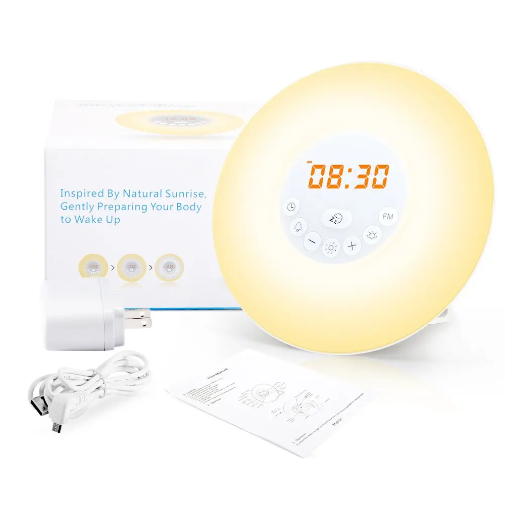 HomePlus Cheap Newest Wake Up Light Sunrise Clock Sunrise Alarm Clock Wake Up Light Digital Clock Wake Up Light, White
HomePlus Cheap Newest Wake Up Light Sunrise Clock Sunrise Alarm Clock Wake Up Light Digital Clock Wake Up Light, White