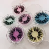 FDshine wholesale dramatic 3d mink eyelashes private label circle cases 25 mm eye lashes