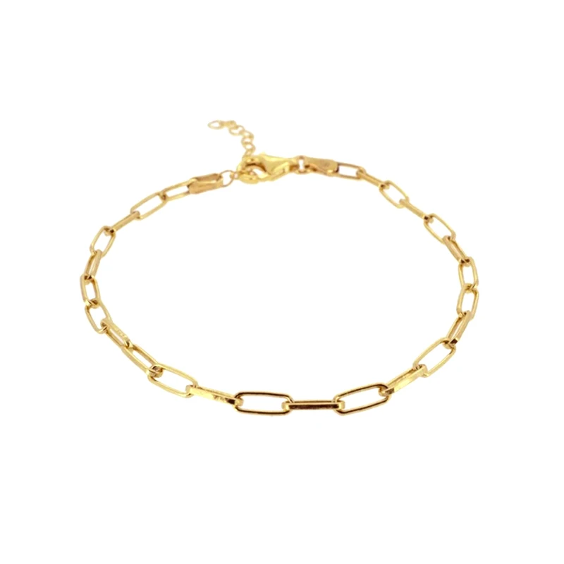2021 NEW INS 925 Sterling Silver Fashion Link Chain Bracelet for Women Gold Plated Bracelet
2021 NEW INS 925 Sterling Silver Fashion Link Chain Bracelet for Women Gold Plated Bracelet