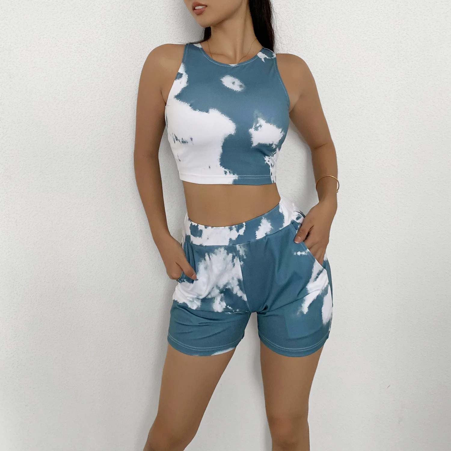 Women Tie Dye Sport Tank Top Outfits 2 pcs Yoga Shorts Sets Quick Dry Workout Fitness Wear
Women Tie Dye Sport Tank Top Outfits 2 pcs Yoga Shorts Sets Quick Dry Workout Fitness Wear