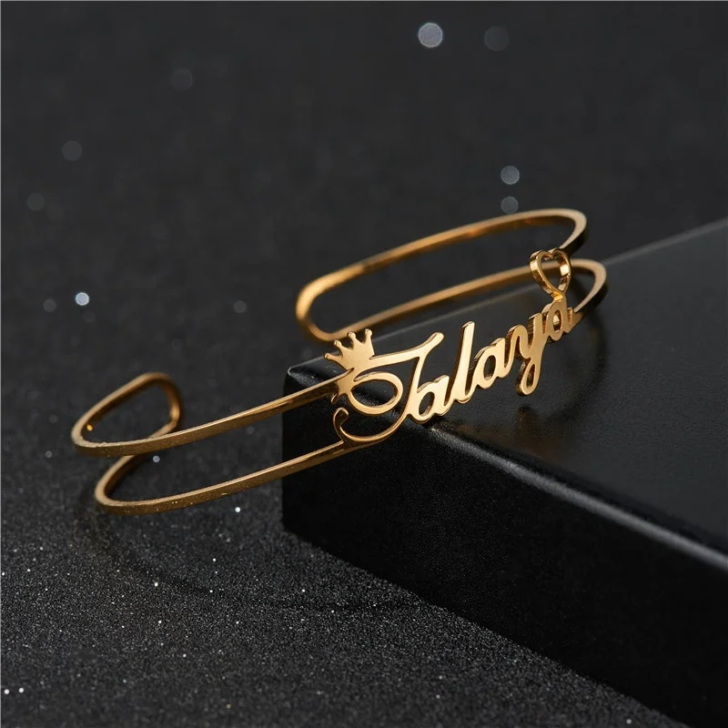 Wholesale Personalized Stainless Steel Hollow Out Name Bangles And Bracelets Gold Plated Bangles
Wholesale Personalized Stainless Steel Hollow Out Name Bangles And Bracelets Gold Plated Bangles
