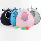 Bath Toy Organizer with Hanging Rope for Bathroom and Nursery Cartoon Alien Kids Bath Tub Toys Storage Bag Mesh Basket