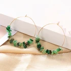 Rough Amethyst Earrings Gemstone Jewelry Manufacturer Gold Plated hoop Earrings