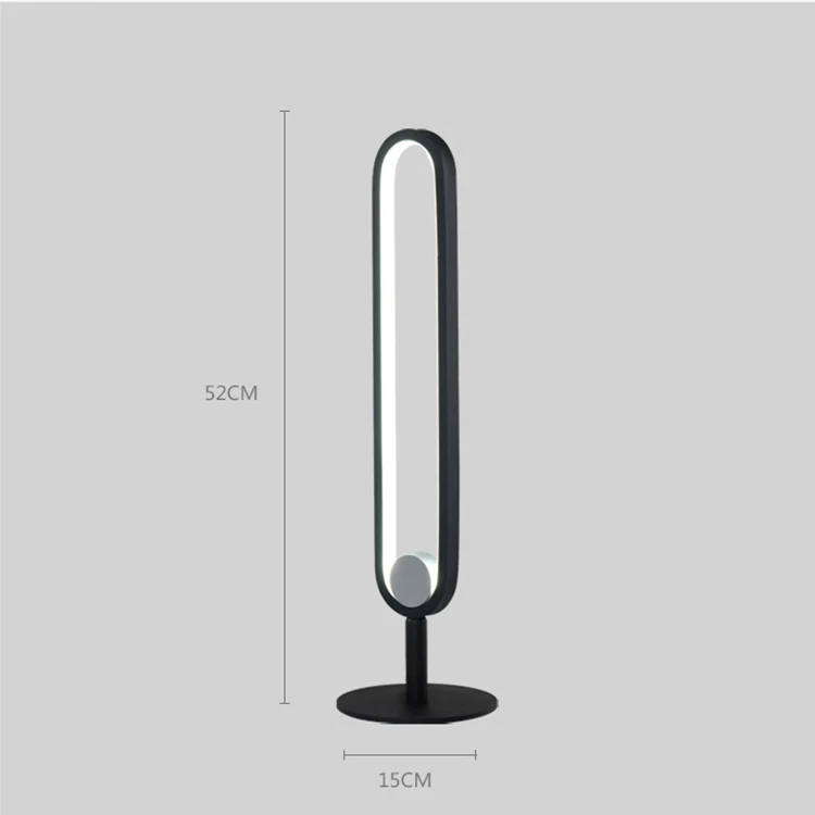 Nordic style slim linear dimmable desk lamp for bedroom LED table light