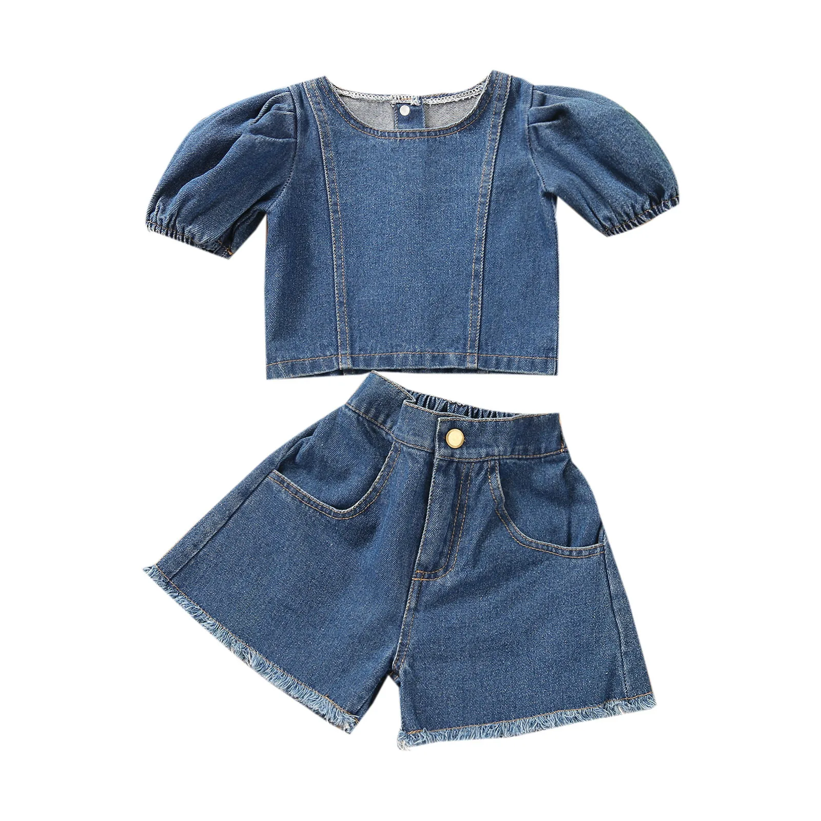 Shunying OEM Roupa de menina New Arrival Pure Color Puff Sleeve Cowboy Breathable Girl Clothes
Shunying OEM Roupa de menina New Arrival Pure Color Puff Sleeve Cowboy Breathable Girl Clothes