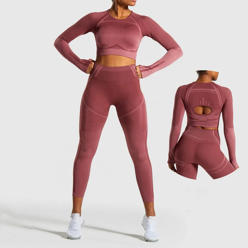 Private Label 2020 Seamless Sportswear Long Sleeves Yoga Set, Can do as your require
Private Label 2020 Seamless Sportswear Long Sleeves Yoga Set, Can do as your require