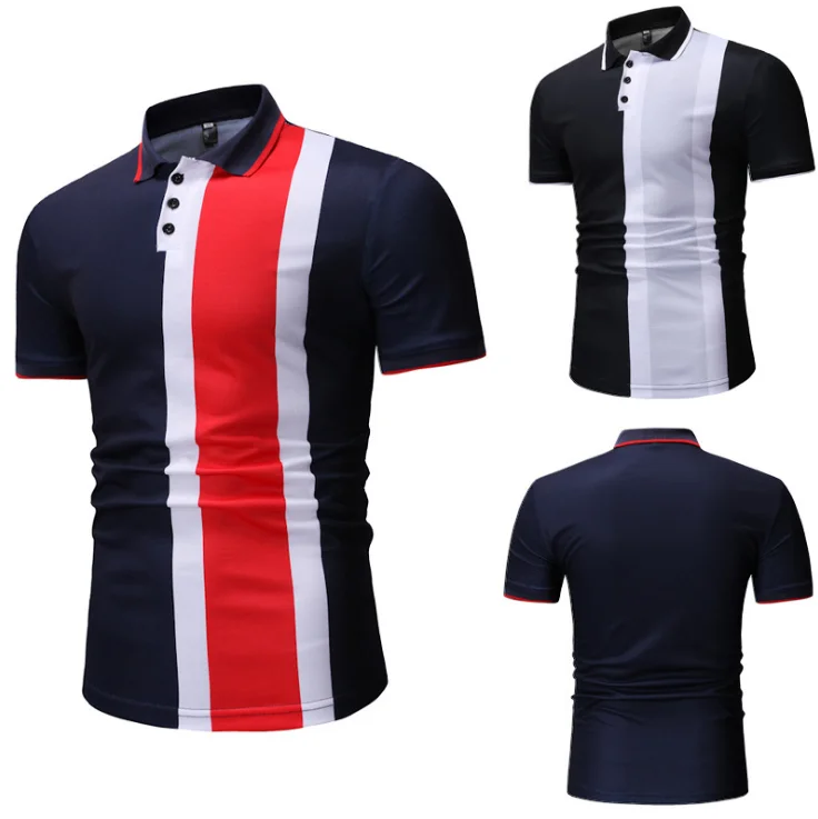 Polo collar Shirt for Men's Clothing Stripe Men Polo Shirt Short sleeve Business Casual New Arrival 2019
Polo collar Shirt for Men's Clothing Stripe Men Polo Shirt Short sleeve Business Casual New Arrival 2019