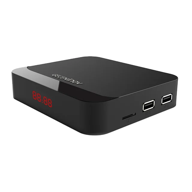 GECEN A9 PRO 2020 Hot selling Android 4K tv box 2G16G Quad core Amlogic S905W tv box with digital clock, Black
GECEN A9 PRO 2020 Hot selling Android 4K tv box 2G16G Quad core Amlogic S905W tv box with digital clock, Black