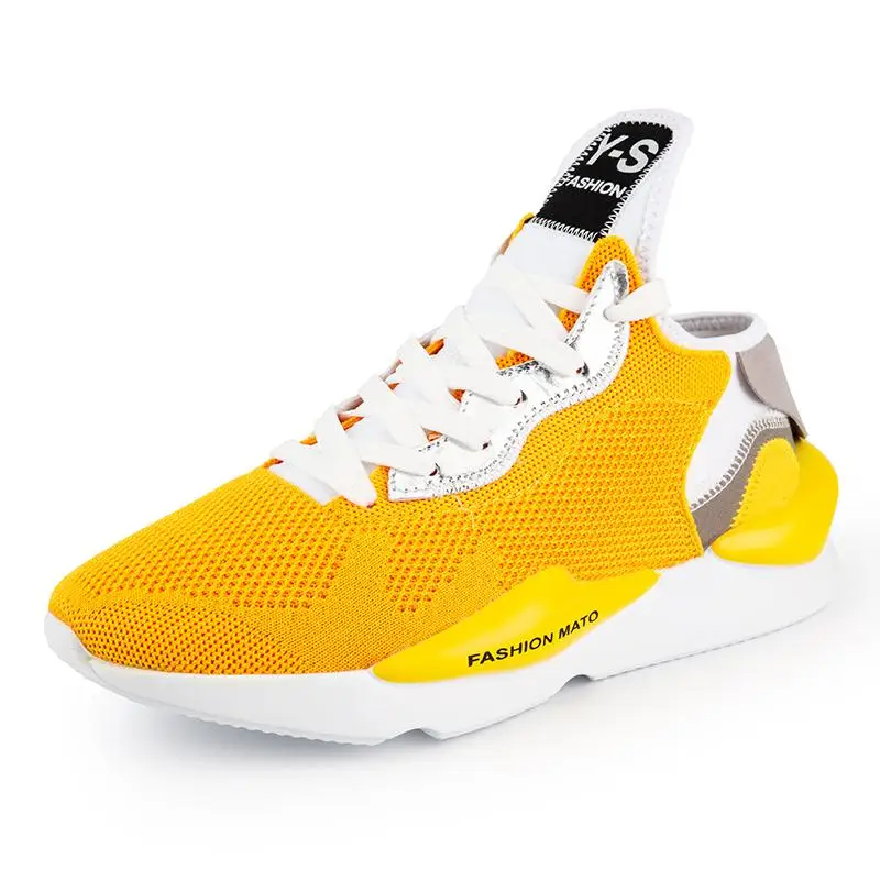 Autumn couple models breathable mesh thick bottom sport running shoes father shoes sneaker, Black/yellow/white
Autumn couple models breathable mesh thick bottom sport running shoes father shoes sneaker, Black/yellow/white